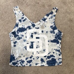 PINK Victoria's Secret Blue Tie-Dye Padres Tank